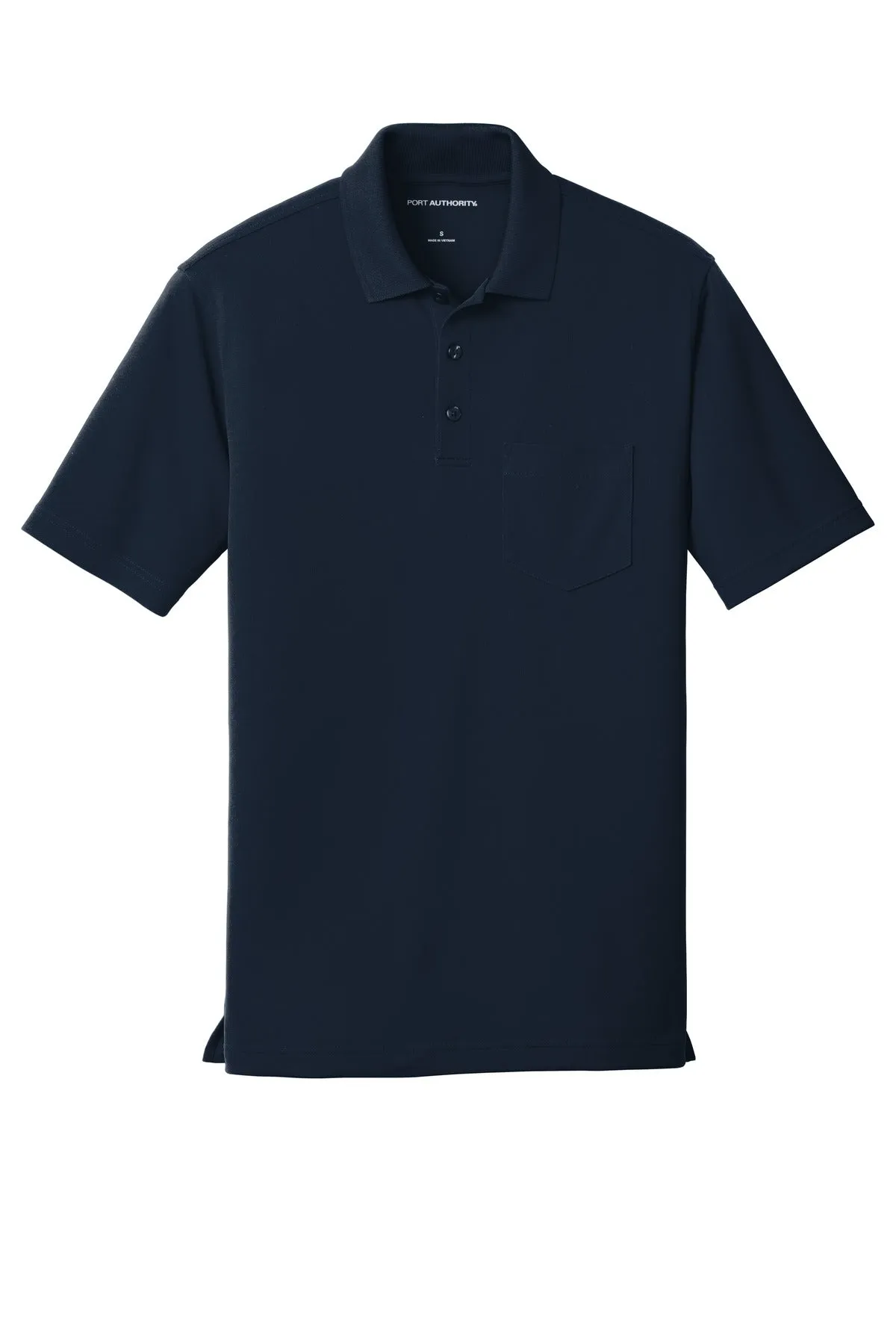 Port Authority Dry Zone UV Micro-Mesh Pocket Polo. K110P River Blue Navy