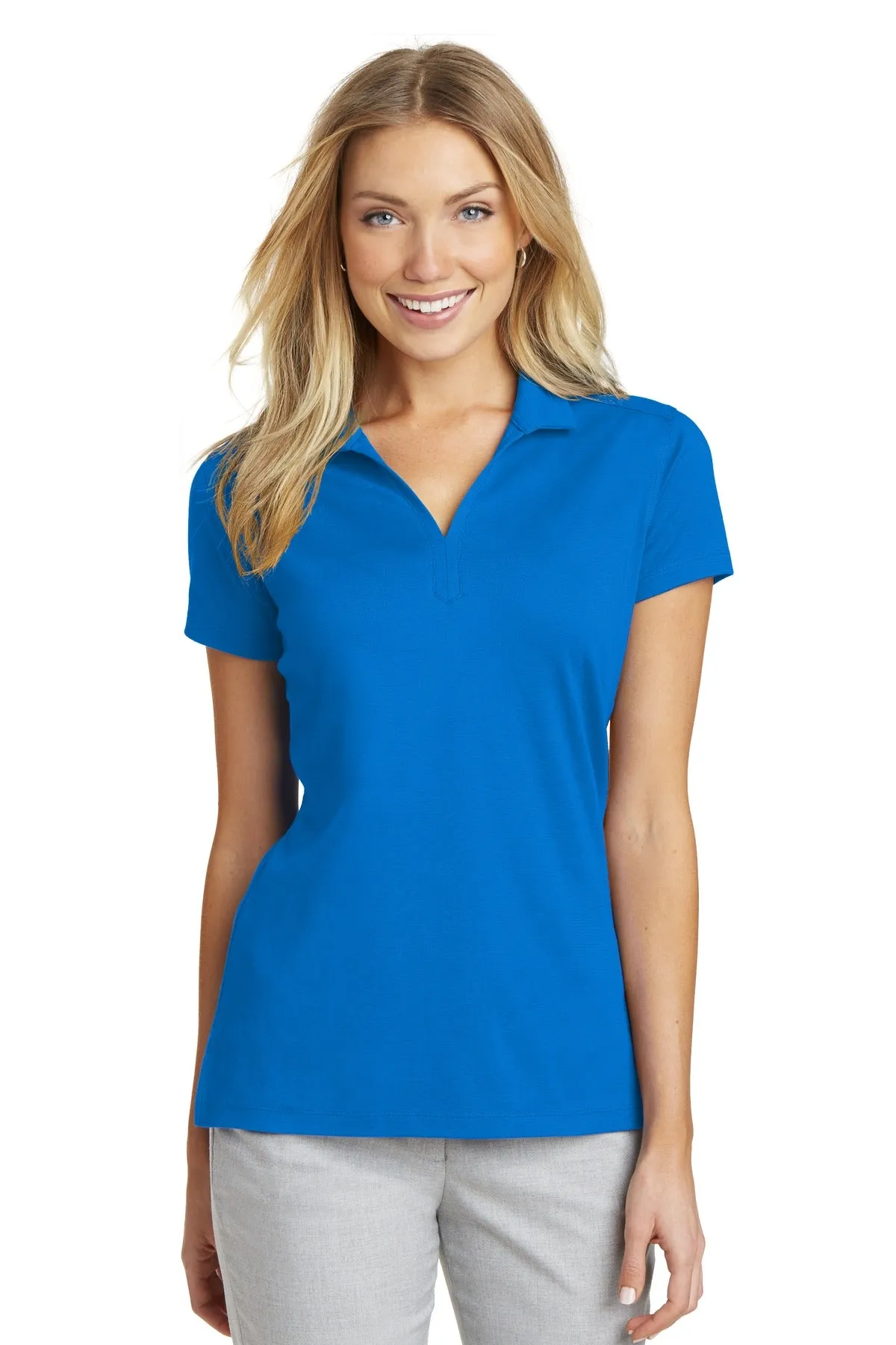 Port Authority Women's Rapid Dry Mesh Polo. L573 Skydiver Blue