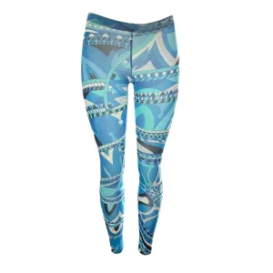 Pucci Blue Print Stretch Leggings
