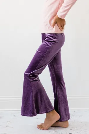 Purple Velvet Bell Bottoms