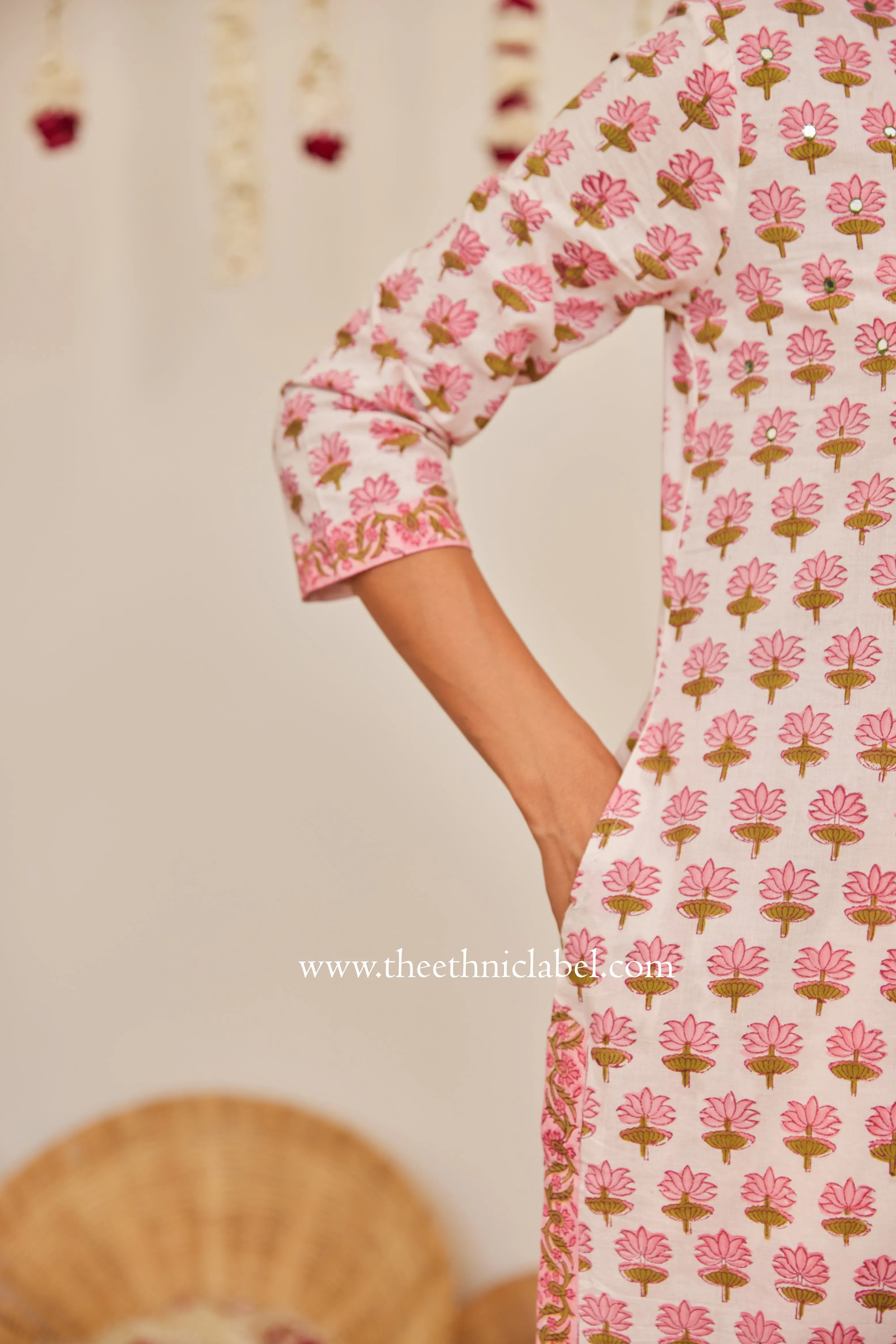 "Kamal" Cotton Kurta Set with Kota Doria Dupatta(3pc)