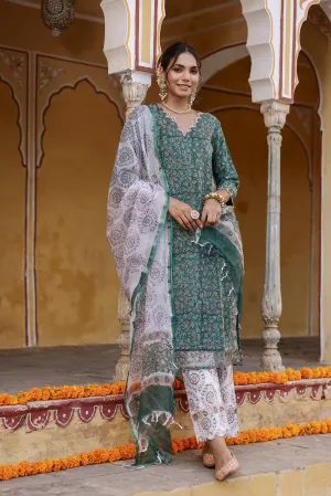 "Namika" Kota Doriya Suit Set with dupatta(3pc)