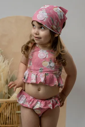 "Sabira" Hot Pink Floral Fruit Print Bikini