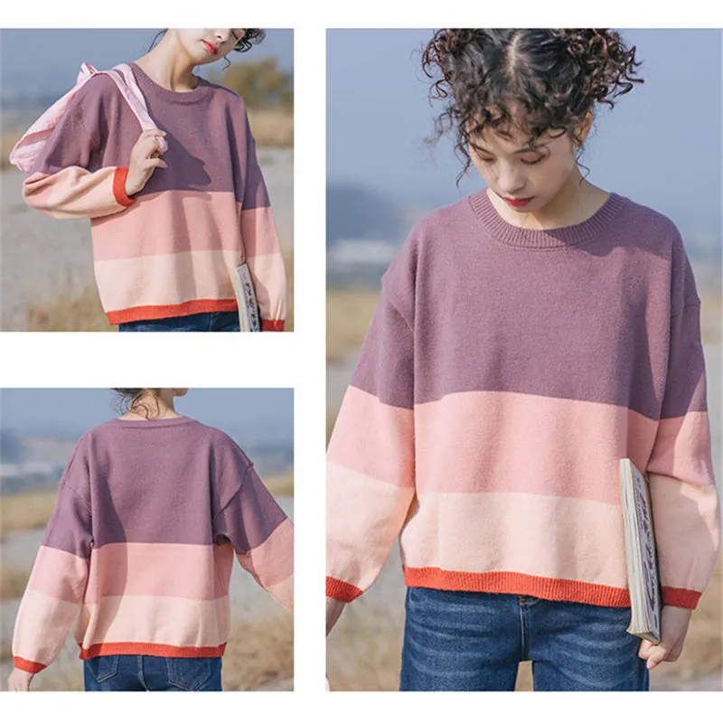 "STRIPED LOOSE" SWEATER N123101