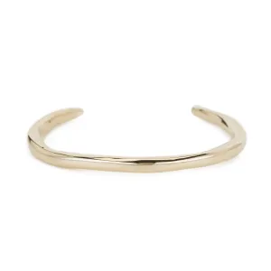 Raw Thin Cuff - 14K Gold Plated