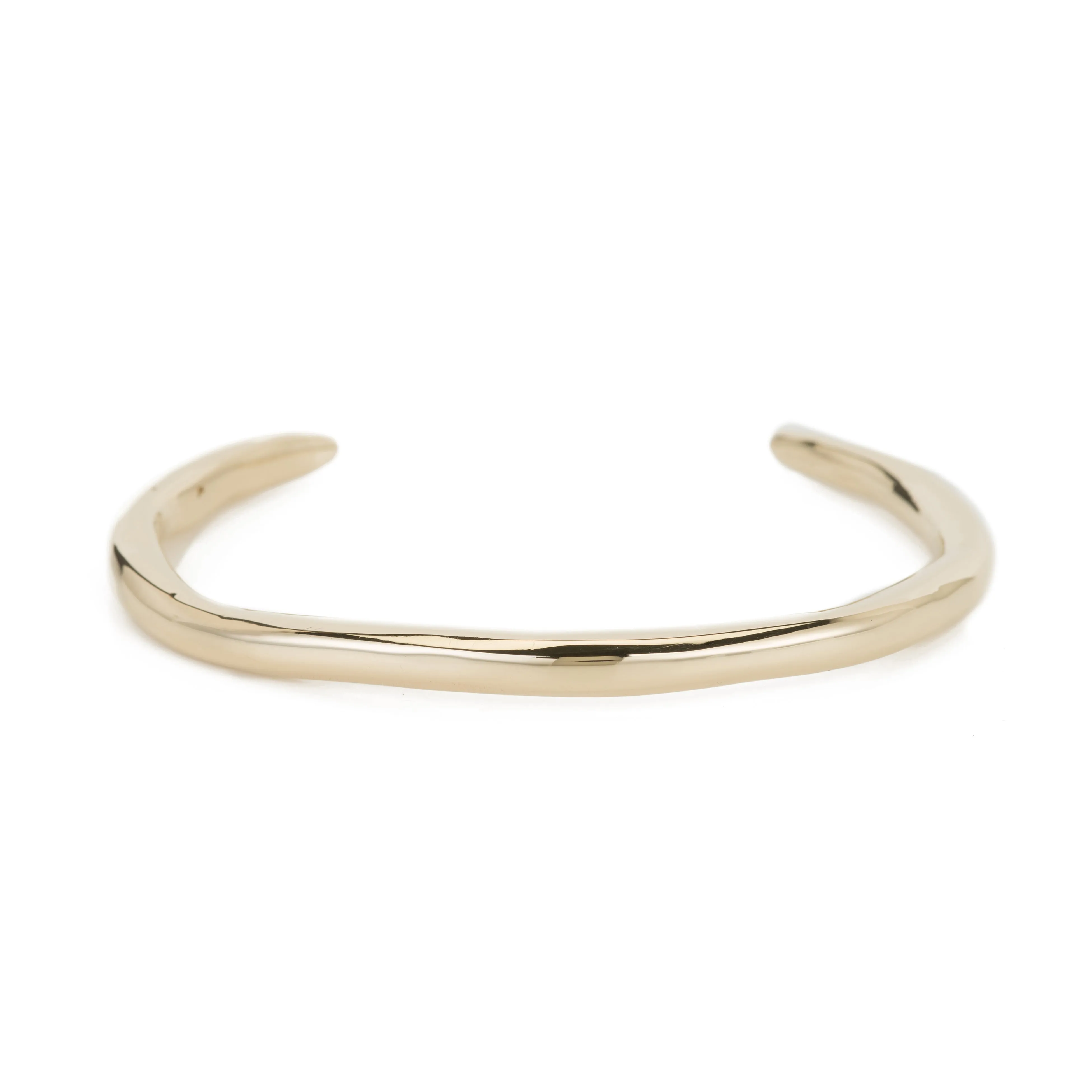 Raw Thin Cuff - 14K Gold Plated