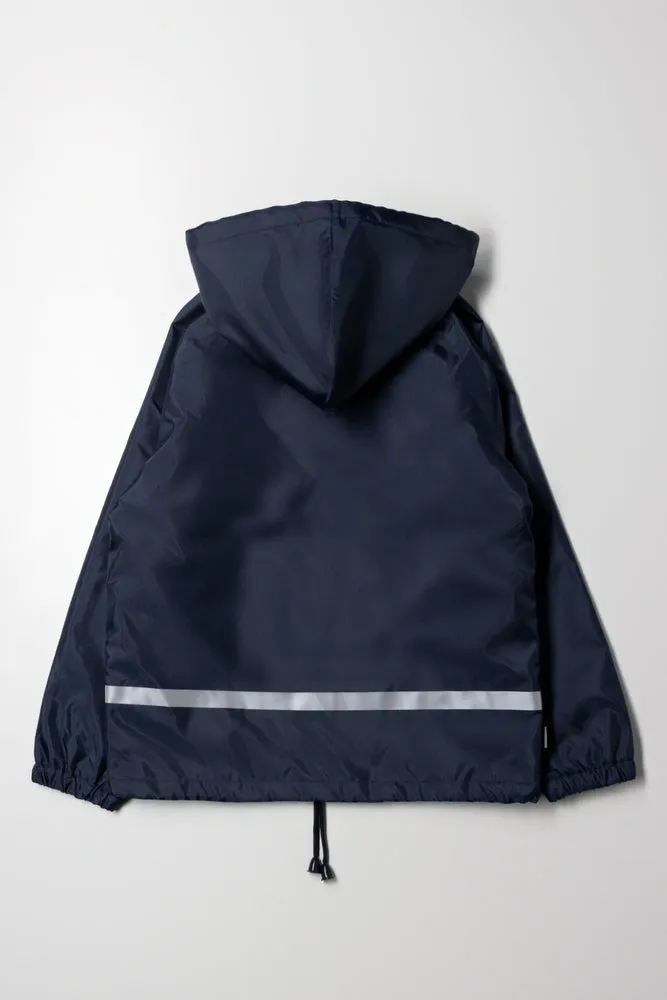 Reflective Rain Jacket Navy