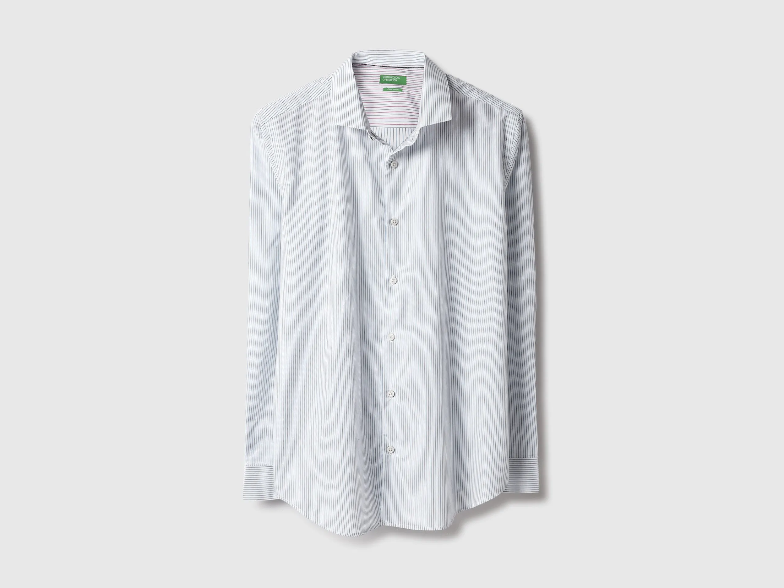 Regular Fit Cut Away Collar Striped Shirts