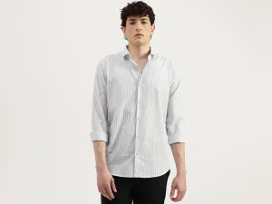 Regular Fit Cut Away Collar Striped Shirts