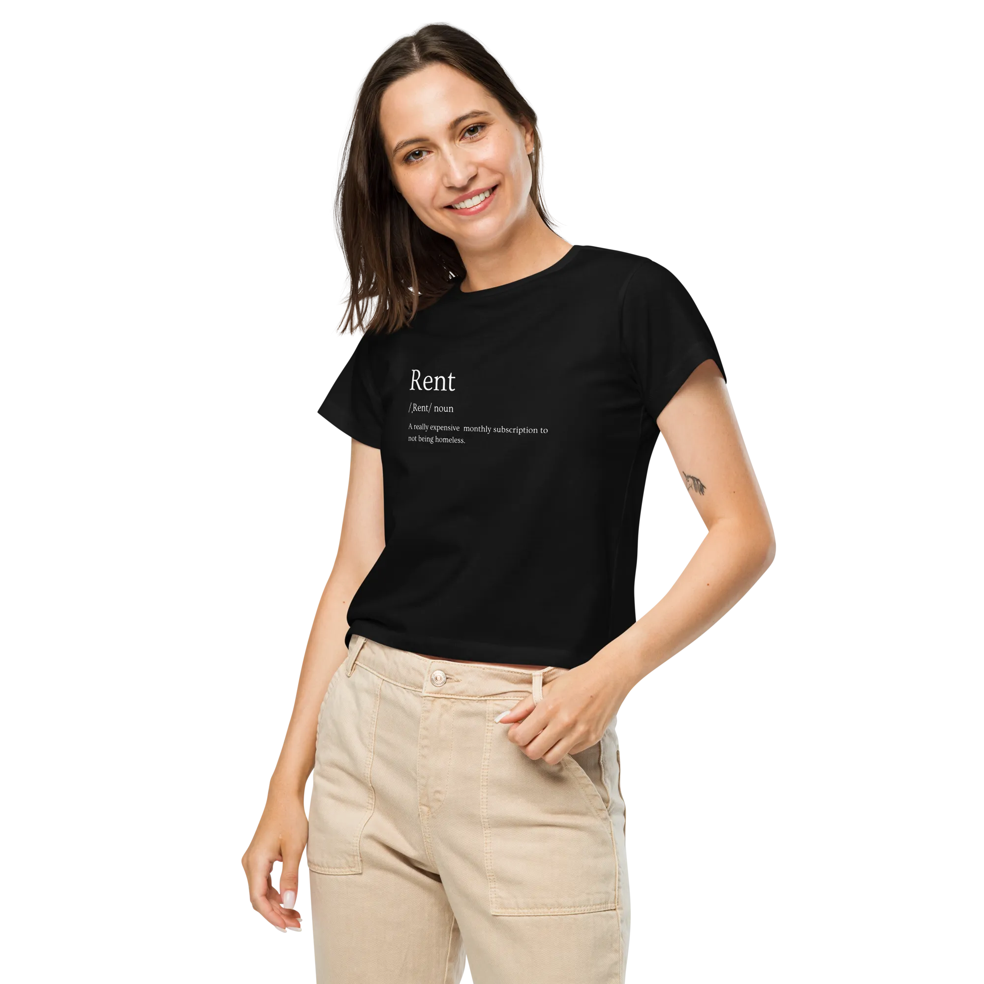Rent - Women’s high-waisted t-shirt