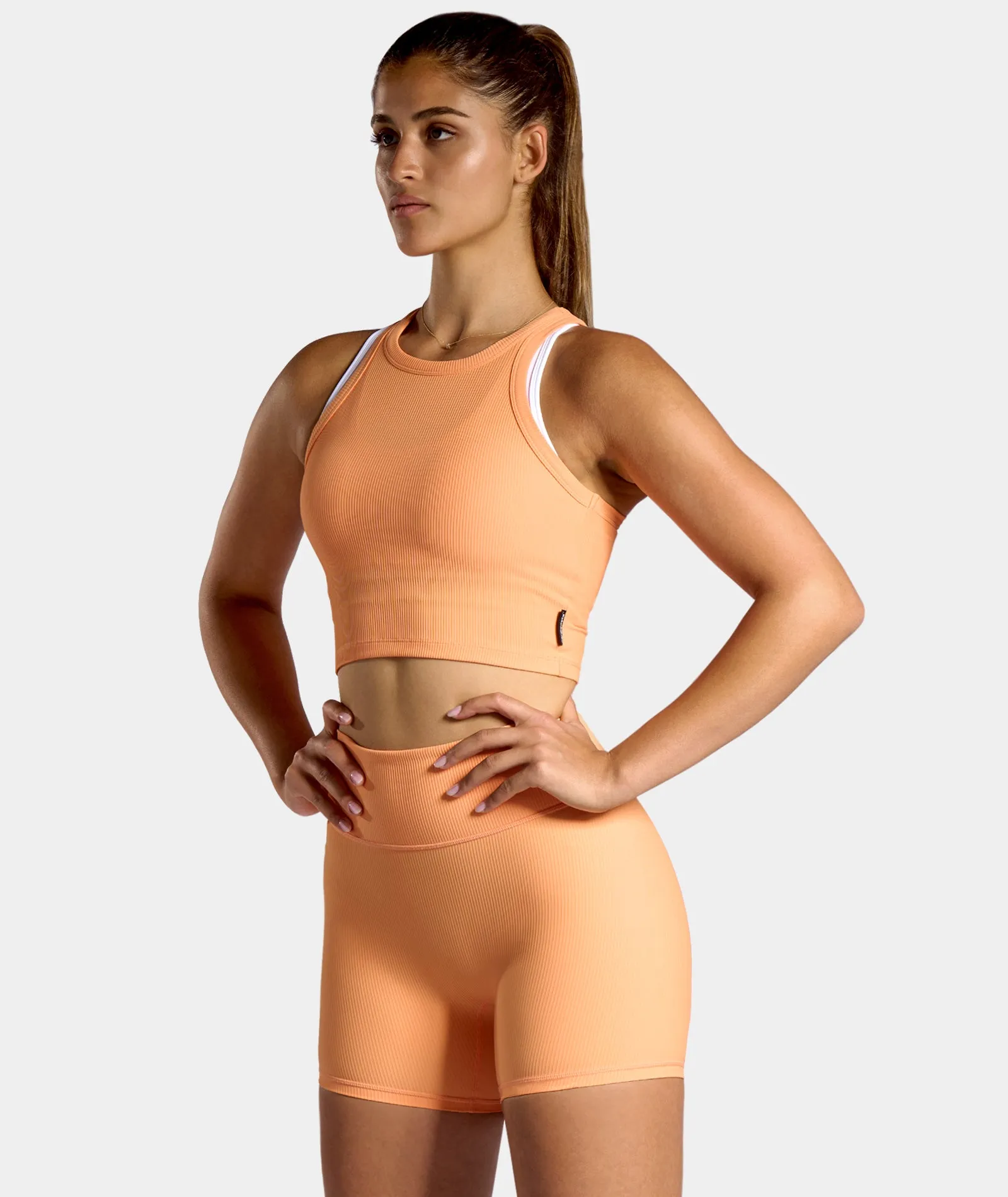 Rib Shorts Sun Orange