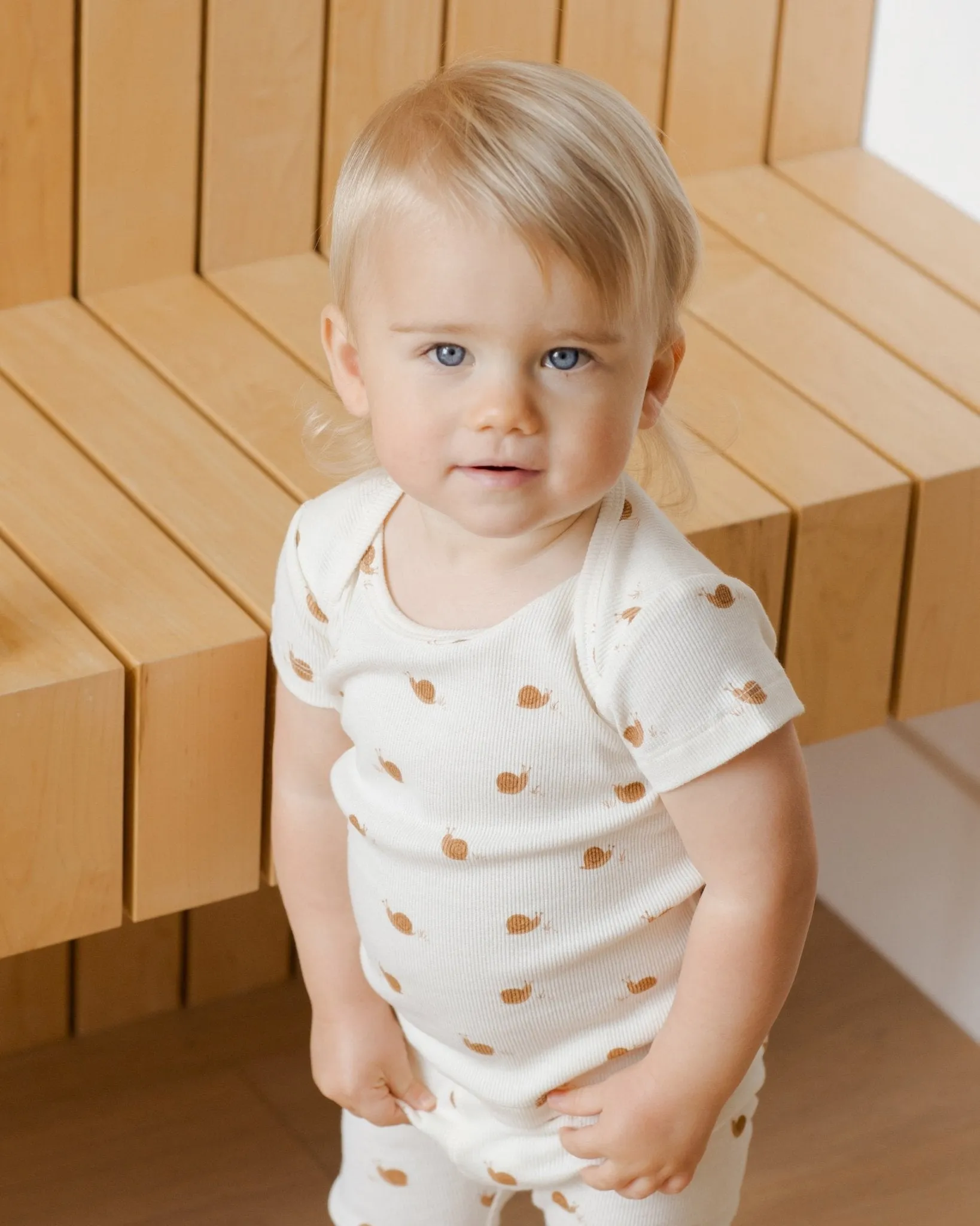 Ribbed Short Sleeve Tee   Legging Set || Snails