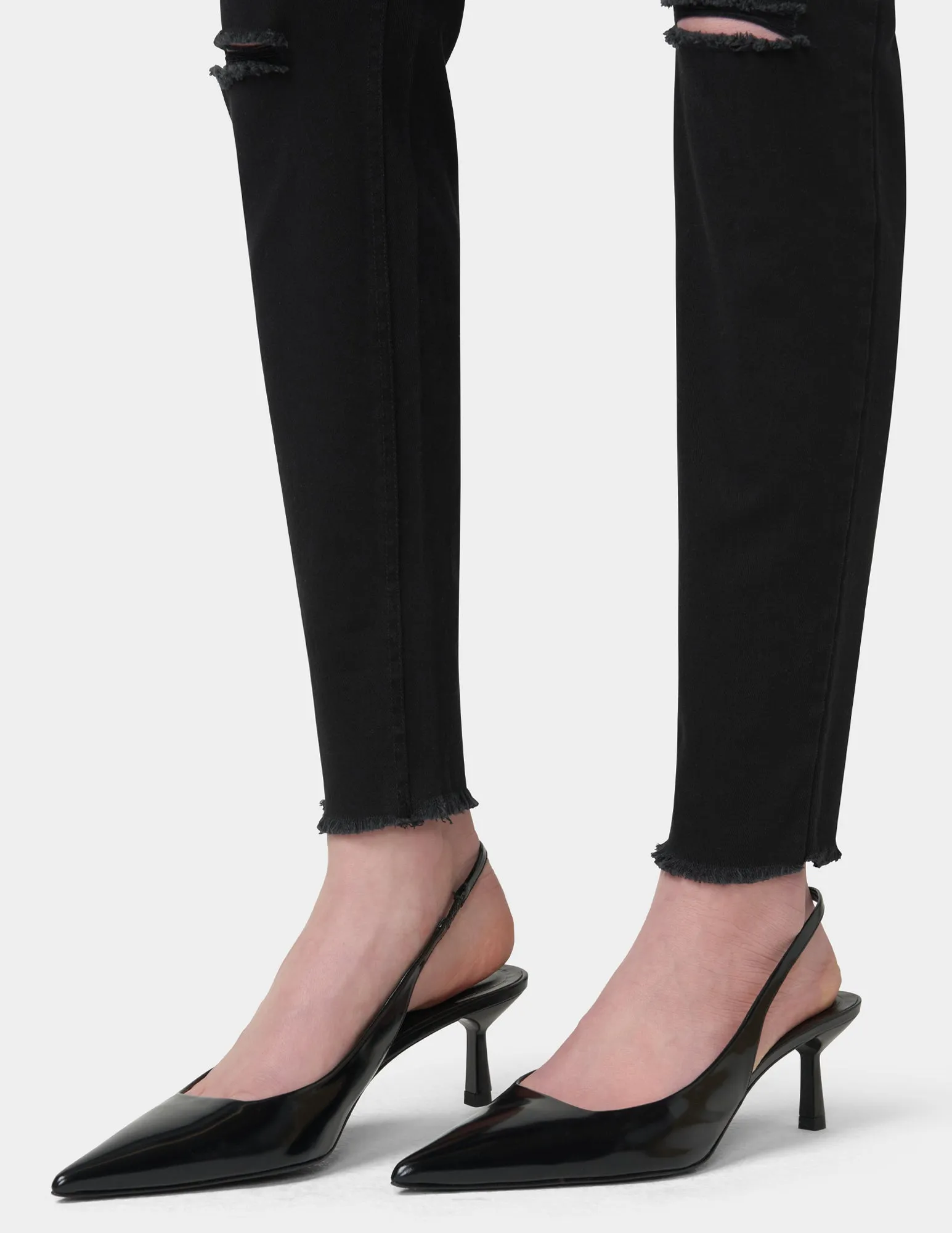 Ripped Knee Denim Leggings