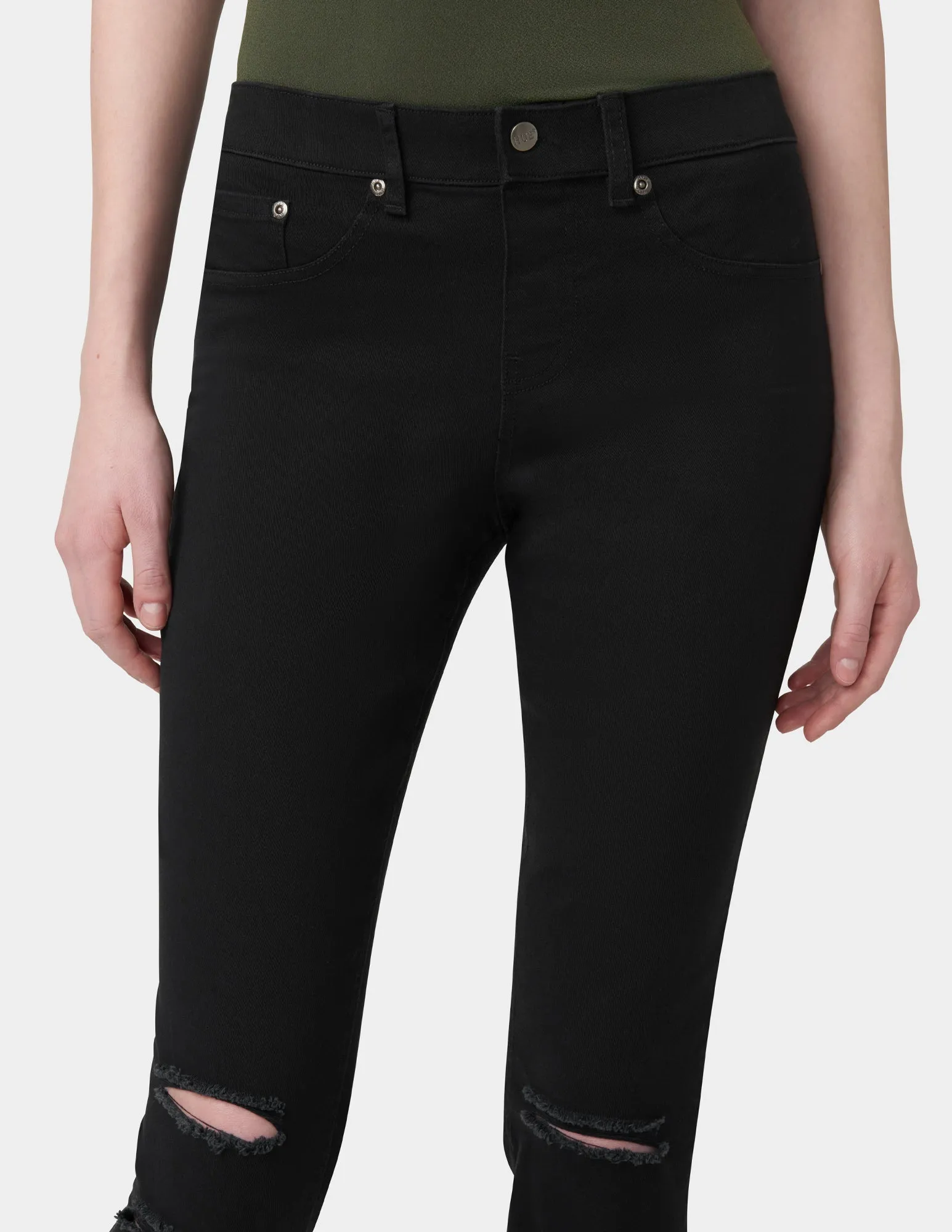 Ripped Knee Denim Leggings