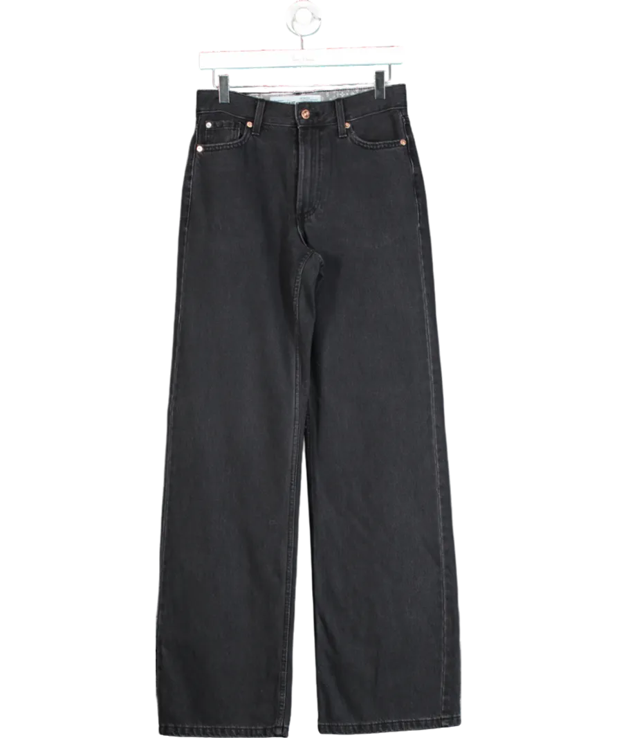 River Island Black Relaxed Straight Jeans UK 16