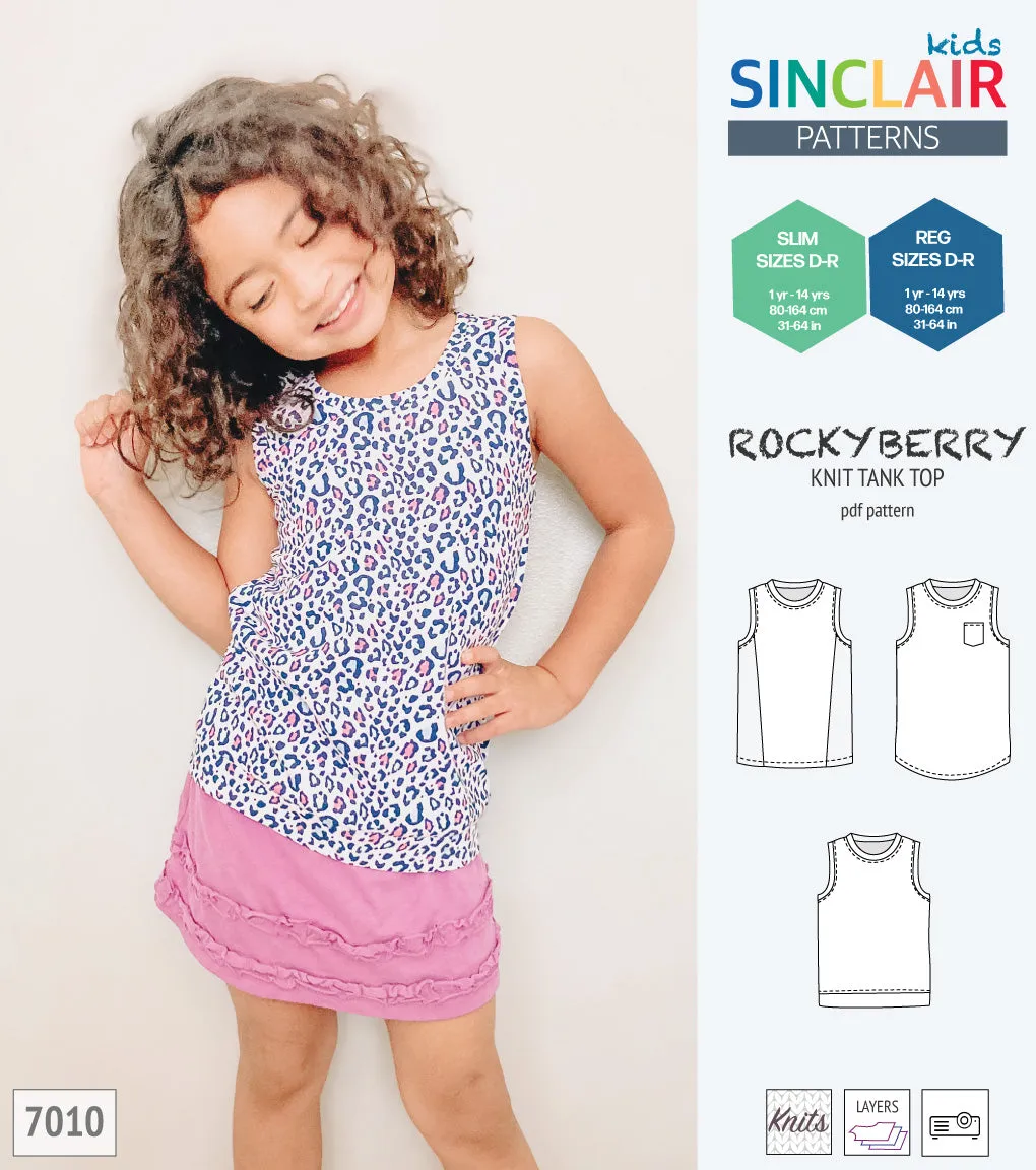 Rockyberry knit tank top for children (PDF)