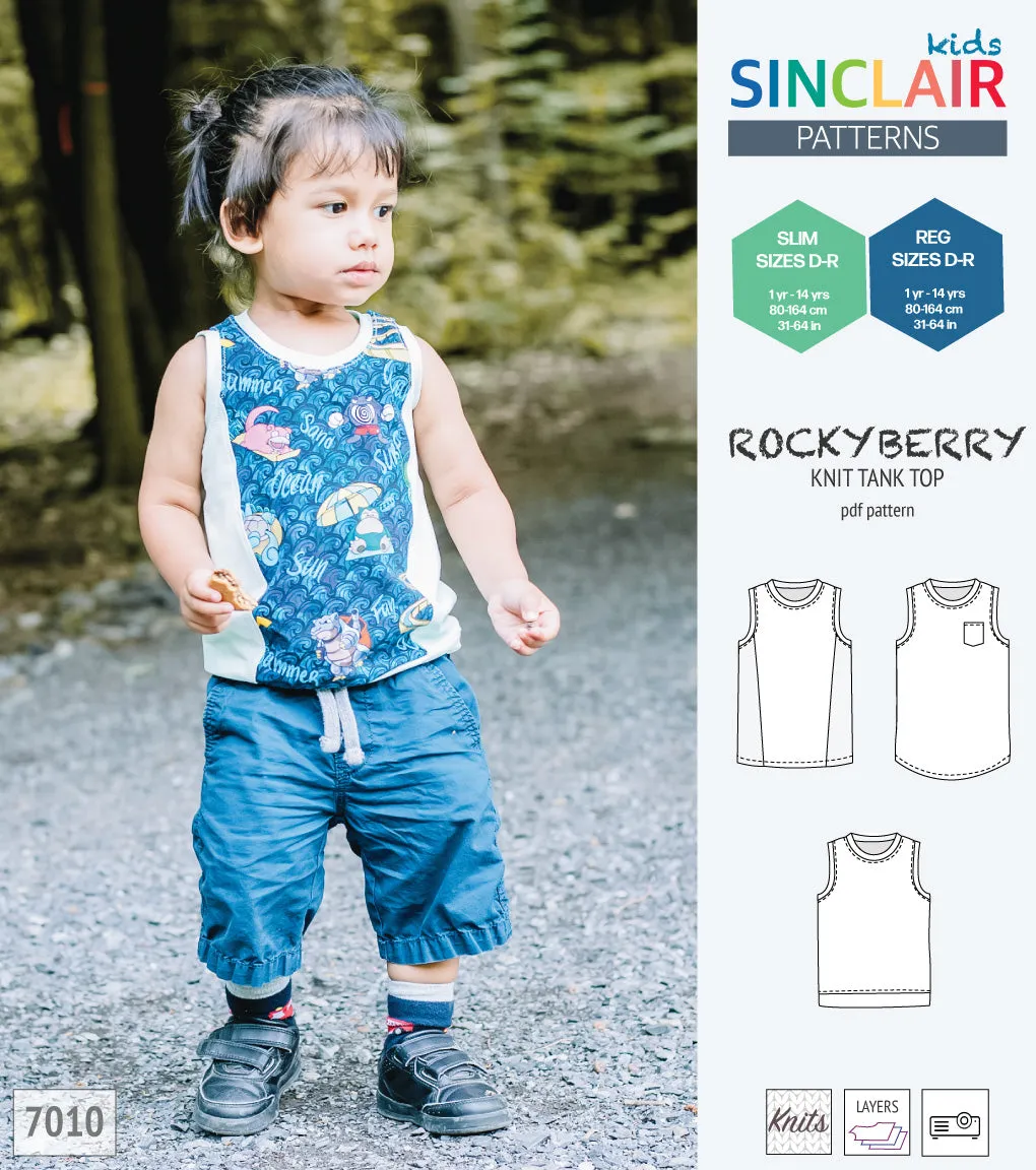 Rockyberry knit tank top for children (PDF)
