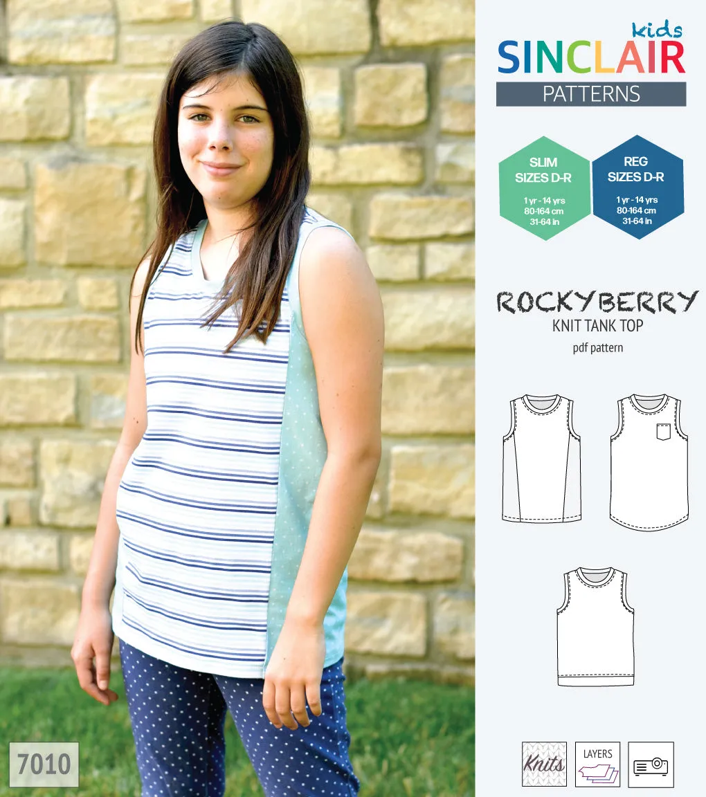 Rockyberry knit tank top for children (PDF)