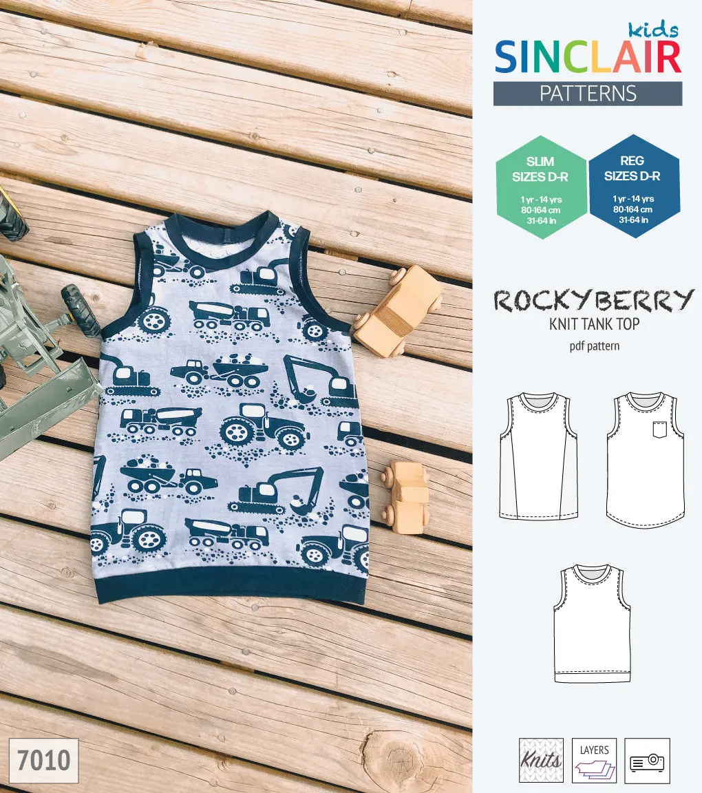 Rockyberry knit tank top for children (PDF)
