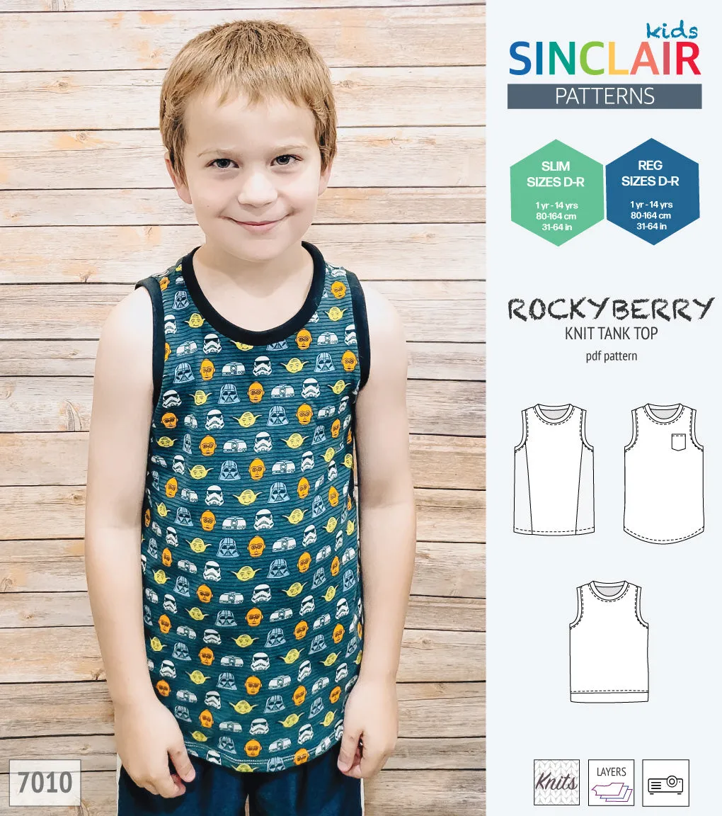 Rockyberry knit tank top for children (PDF)