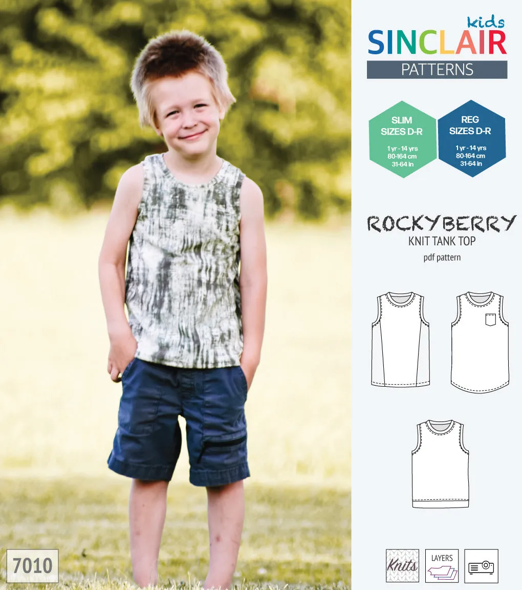 Rockyberry knit tank top for children (PDF)