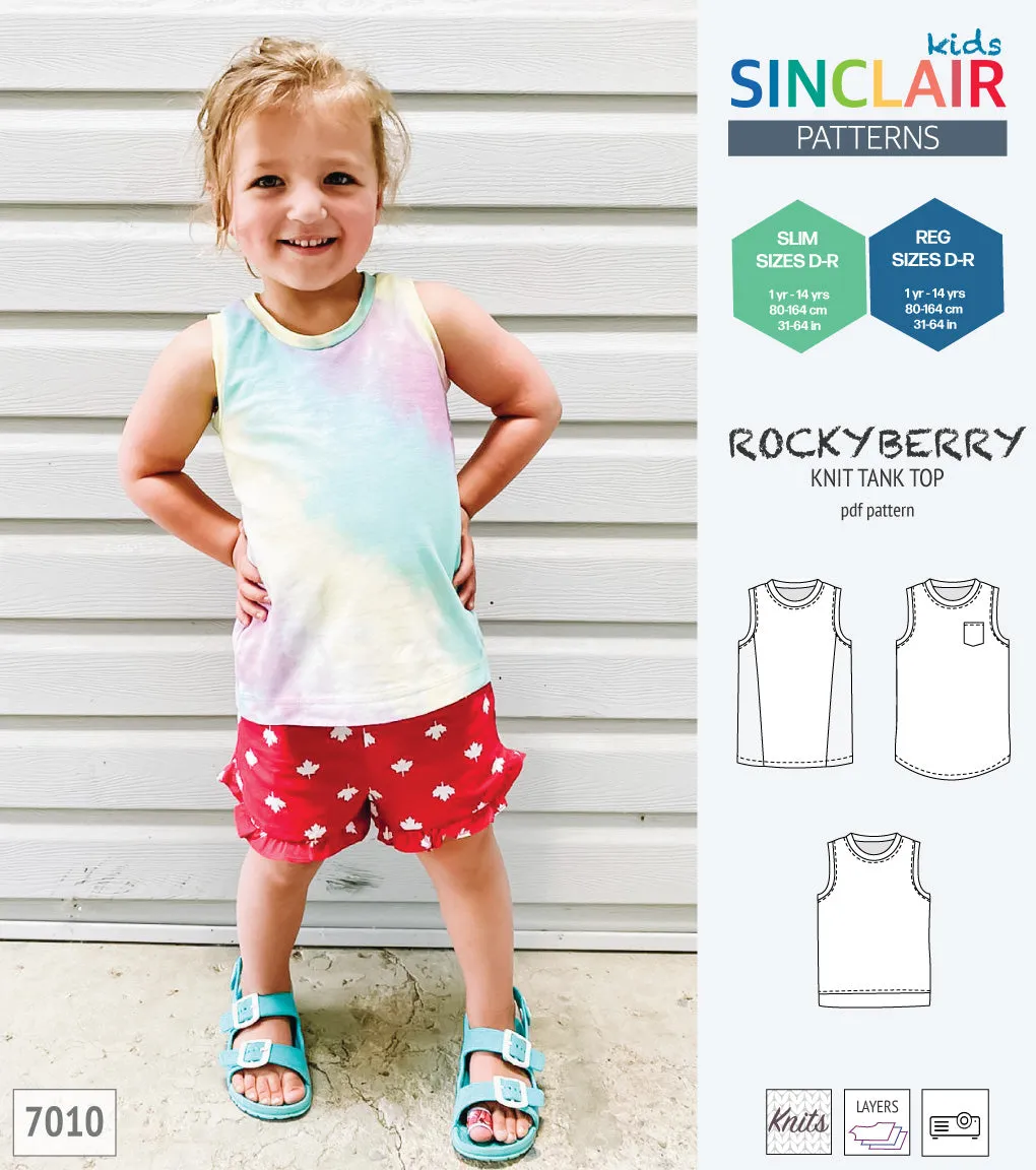Rockyberry knit tank top for children (PDF)