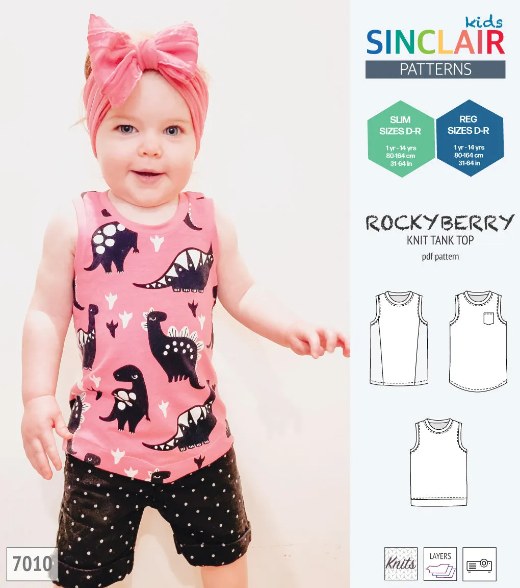 Rockyberry knit tank top for children (PDF)
