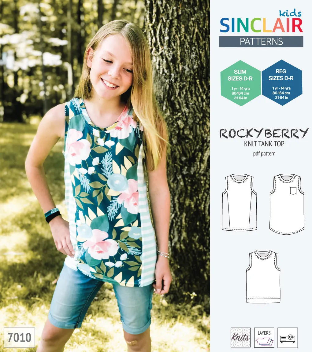 Rockyberry knit tank top for children (PDF)