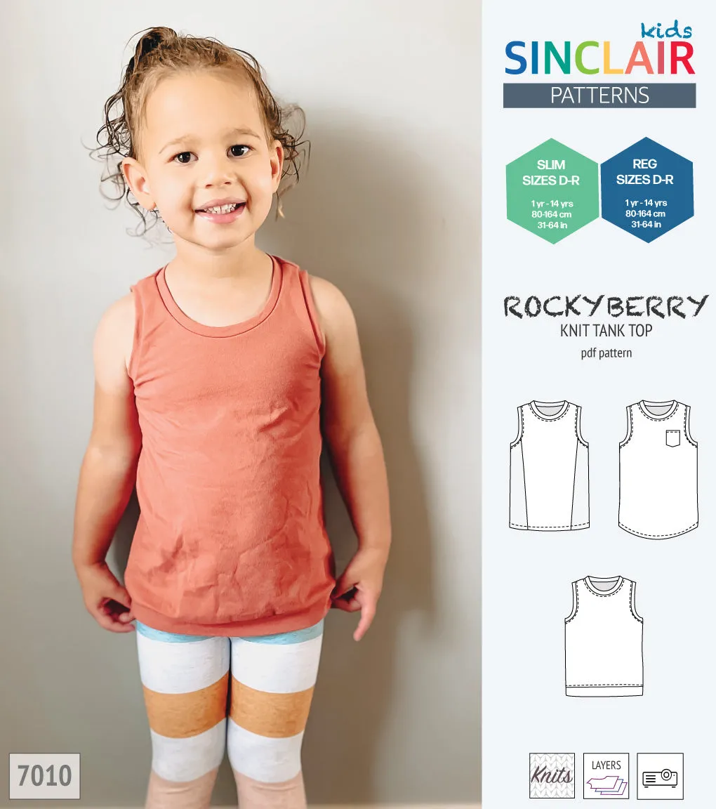 Rockyberry knit tank top for children (PDF)