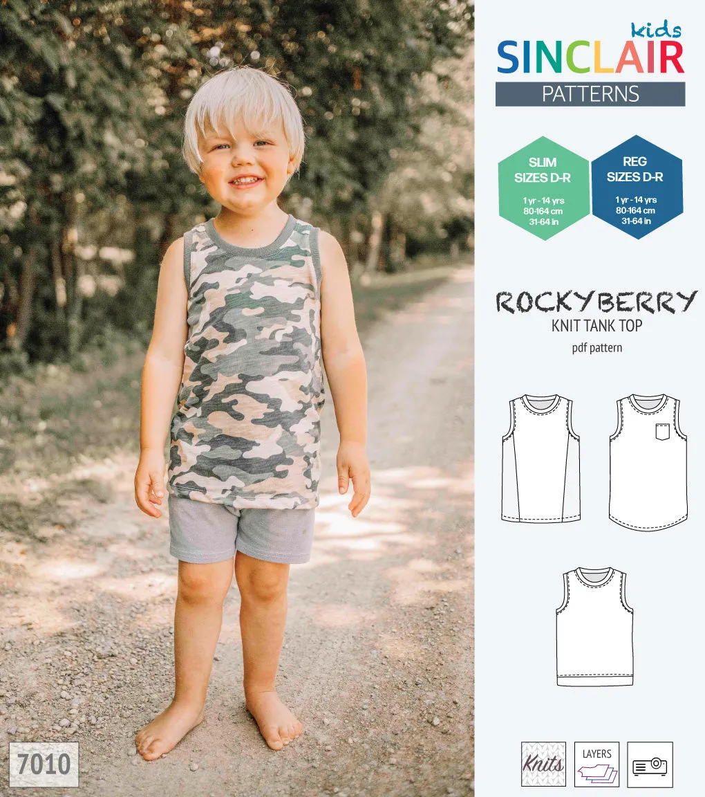 Rockyberry knit tank top for children (PDF)