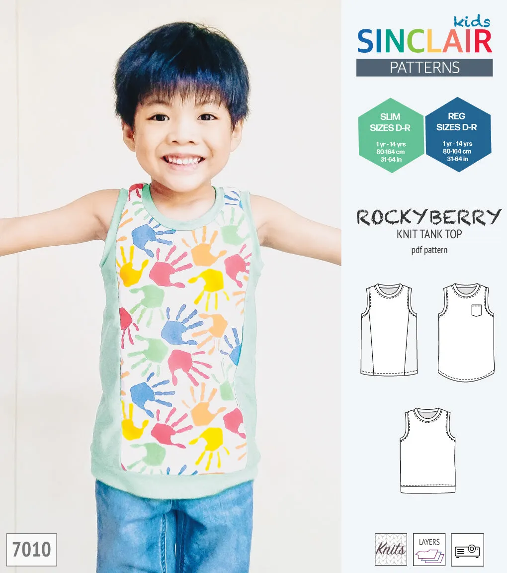 Rockyberry knit tank top for children (PDF)