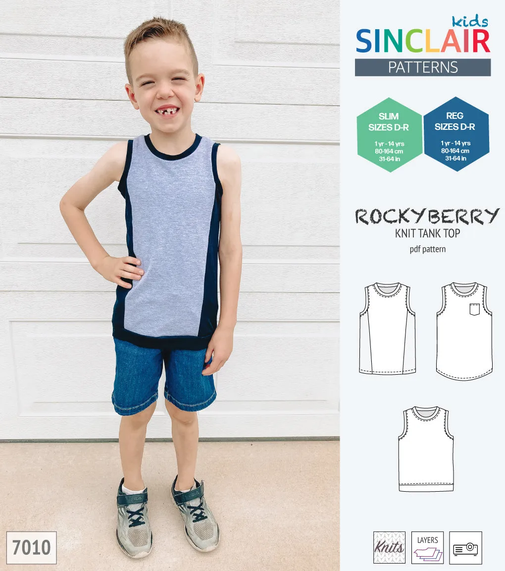 Rockyberry knit tank top for children (PDF)