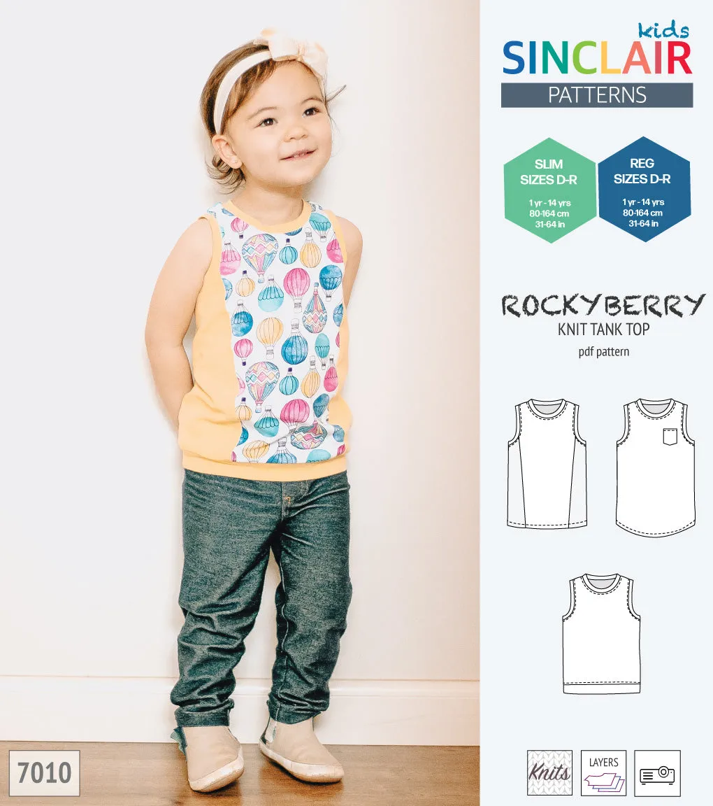 Rockyberry knit tank top for children (PDF)