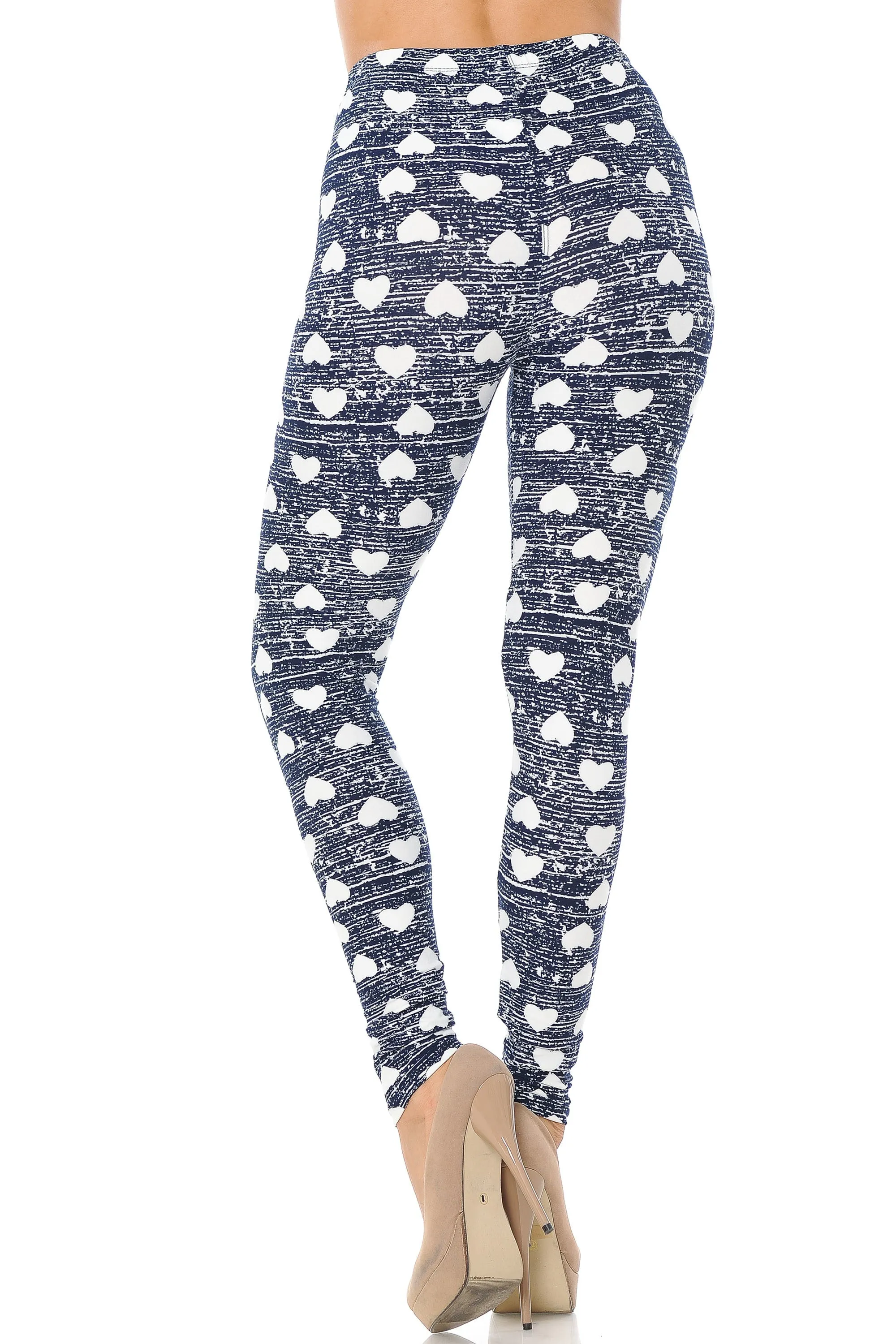 Rustic Hearts Plus Size Valentine's Day Leggings