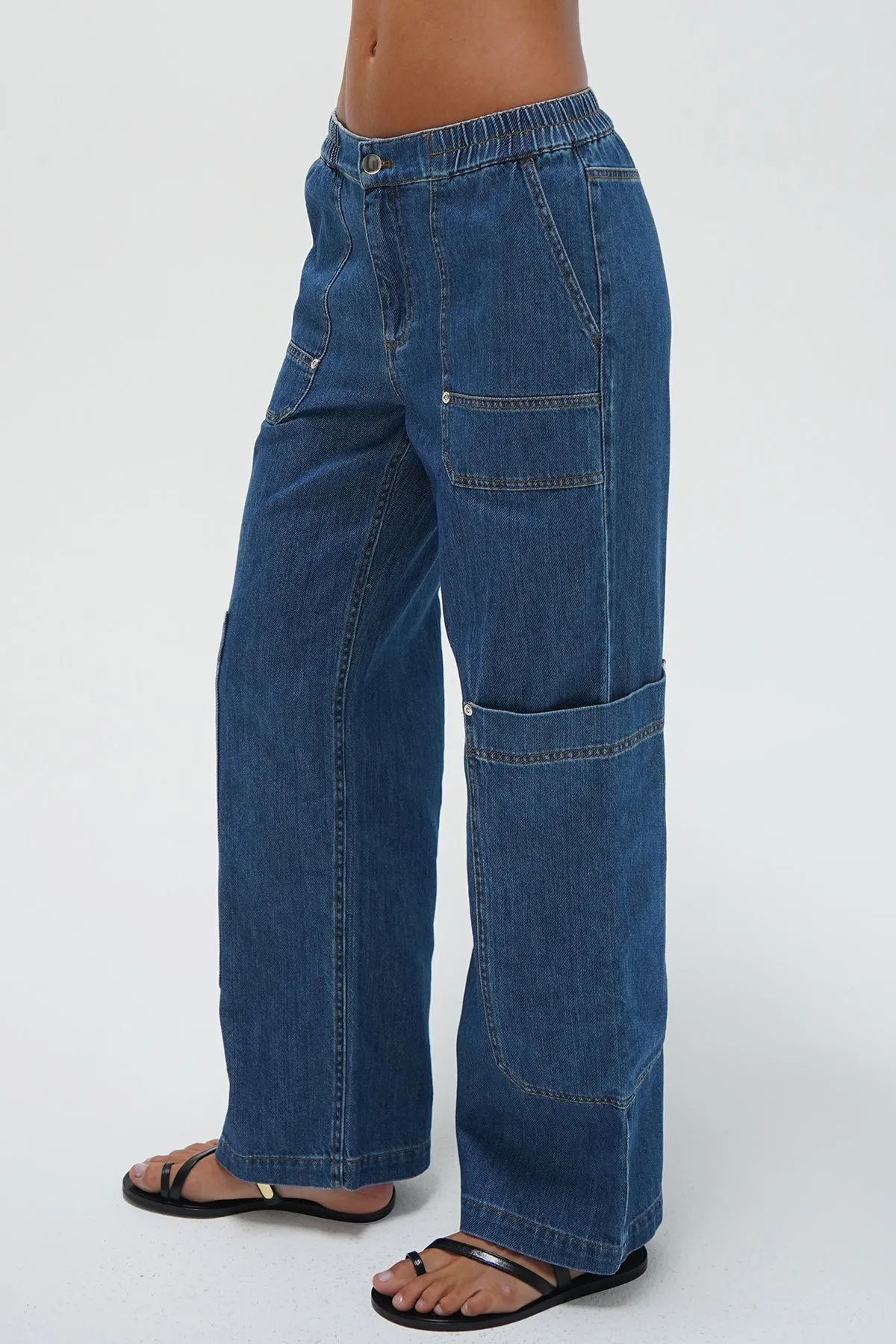 Ryleigh Utility Pant - Soft Denim