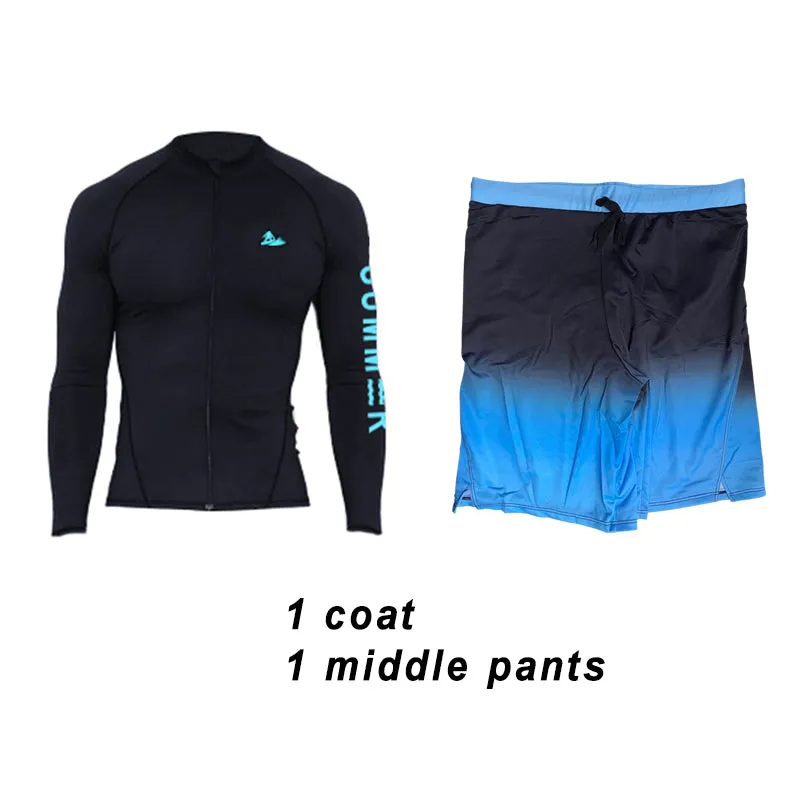 SAILBEE Mens UV Protect Surfing Rash Guard Long Sleeve Swimsuit Rashguard Surf Shirt 306
