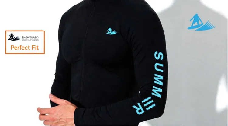 SAILBEE Mens UV Protect Surfing Rash Guard Long Sleeve Swimsuit Rashguard Surf Shirt 306