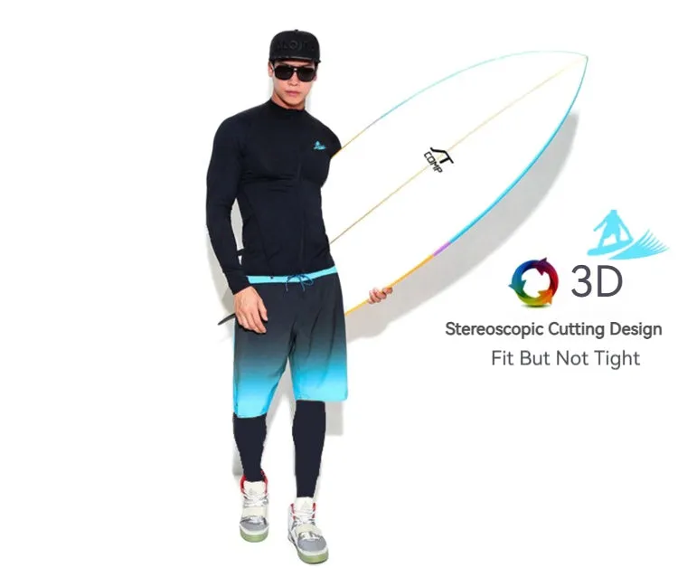 SAILBEE Mens UV Protect Surfing Rash Guard Long Sleeve Swimsuit Rashguard Surf Shirt 306