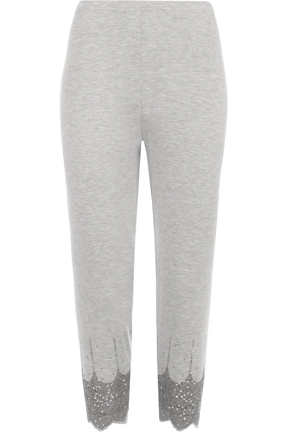Scallop Edge Sequin Leggings