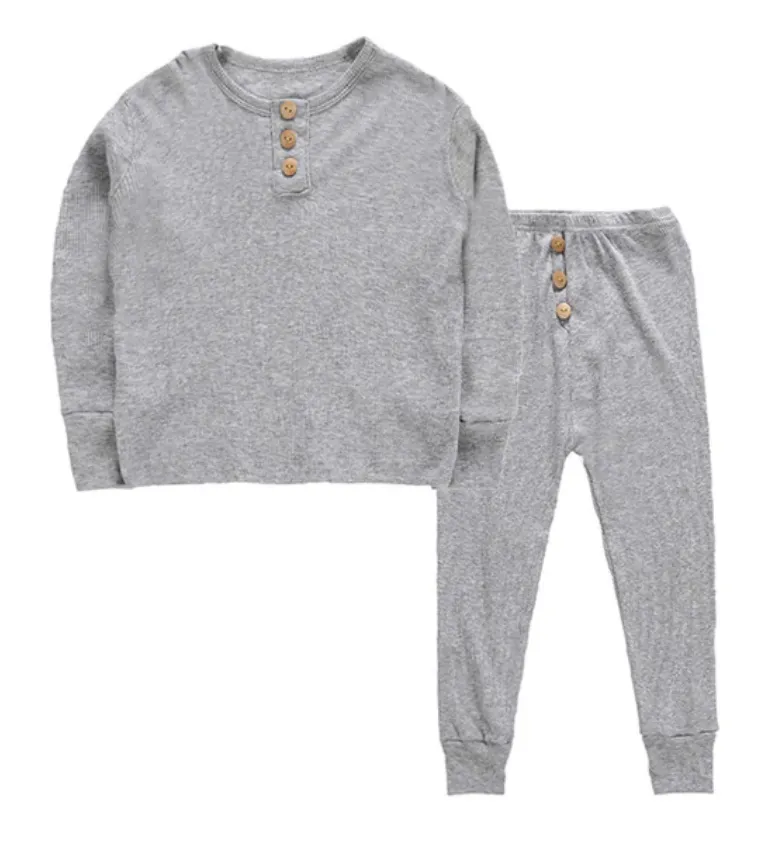 Scotty Grey Ribbed PJ