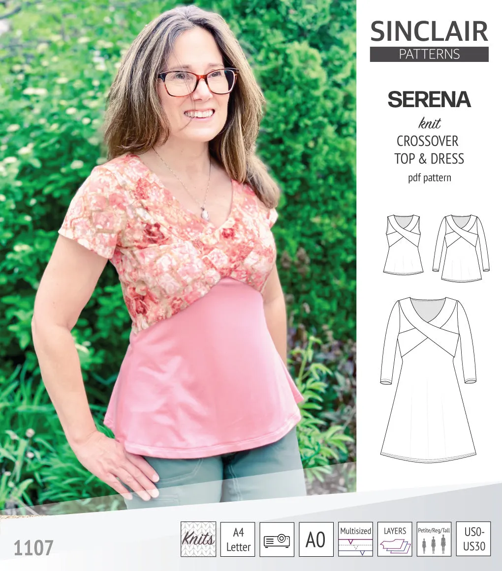 Serena crossover knit top and dress(PDF)