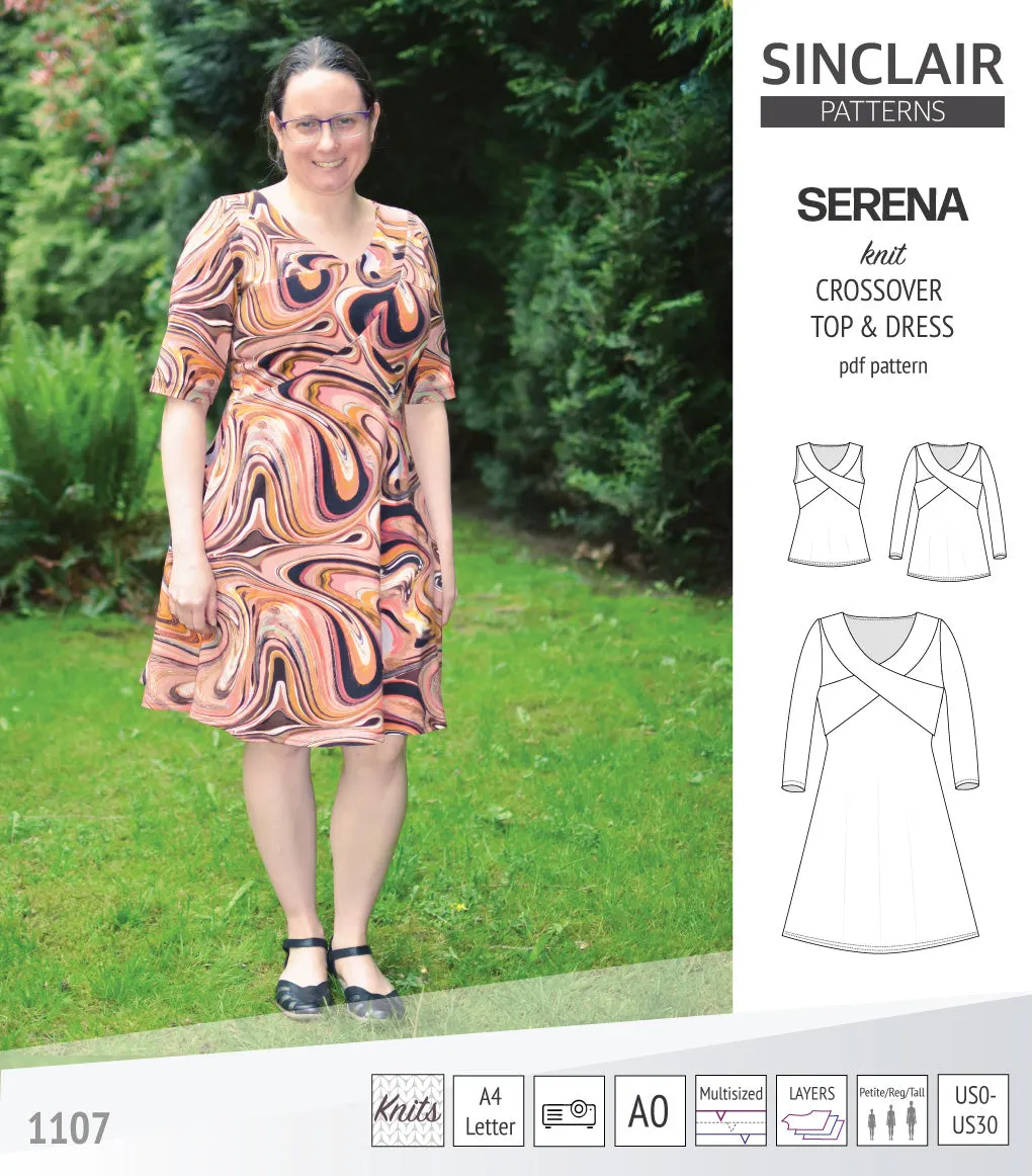 Serena crossover knit top and dress(PDF)