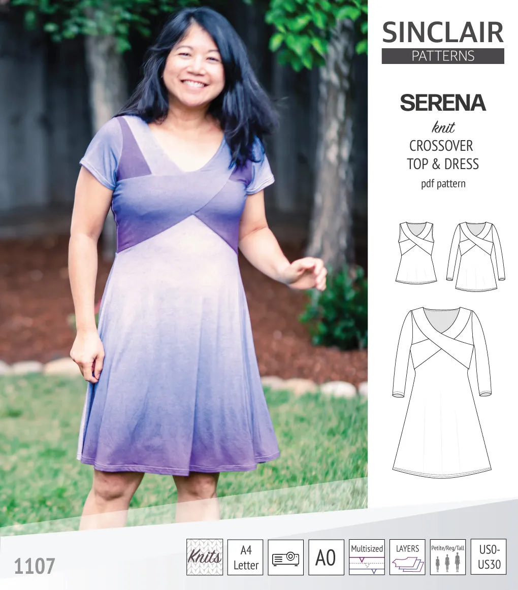 Serena crossover knit top and dress(PDF)