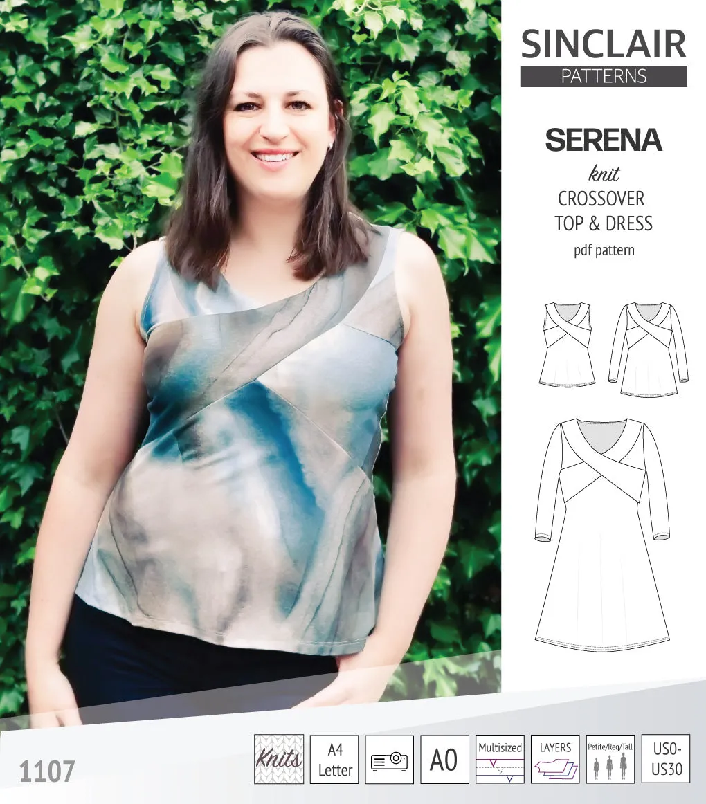 Serena crossover knit top and dress(PDF)