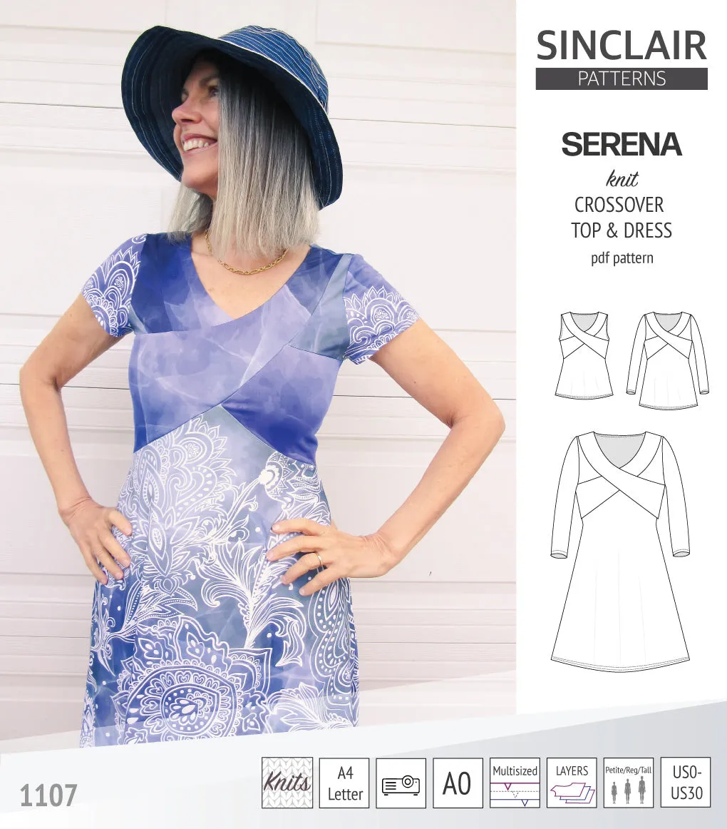 Serena crossover knit top and dress(PDF)