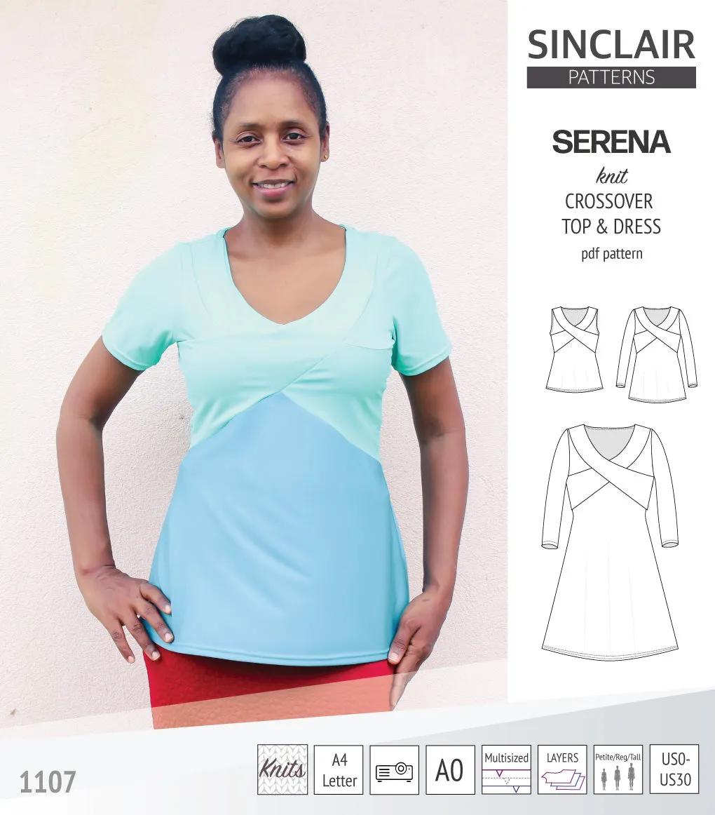 Serena crossover knit top and dress(PDF)