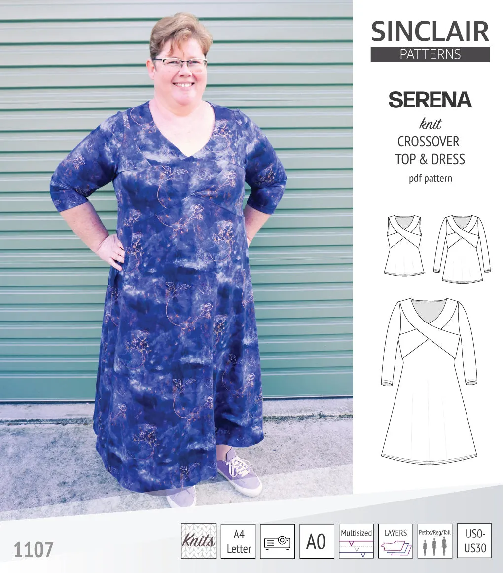 Serena crossover knit top and dress(PDF)