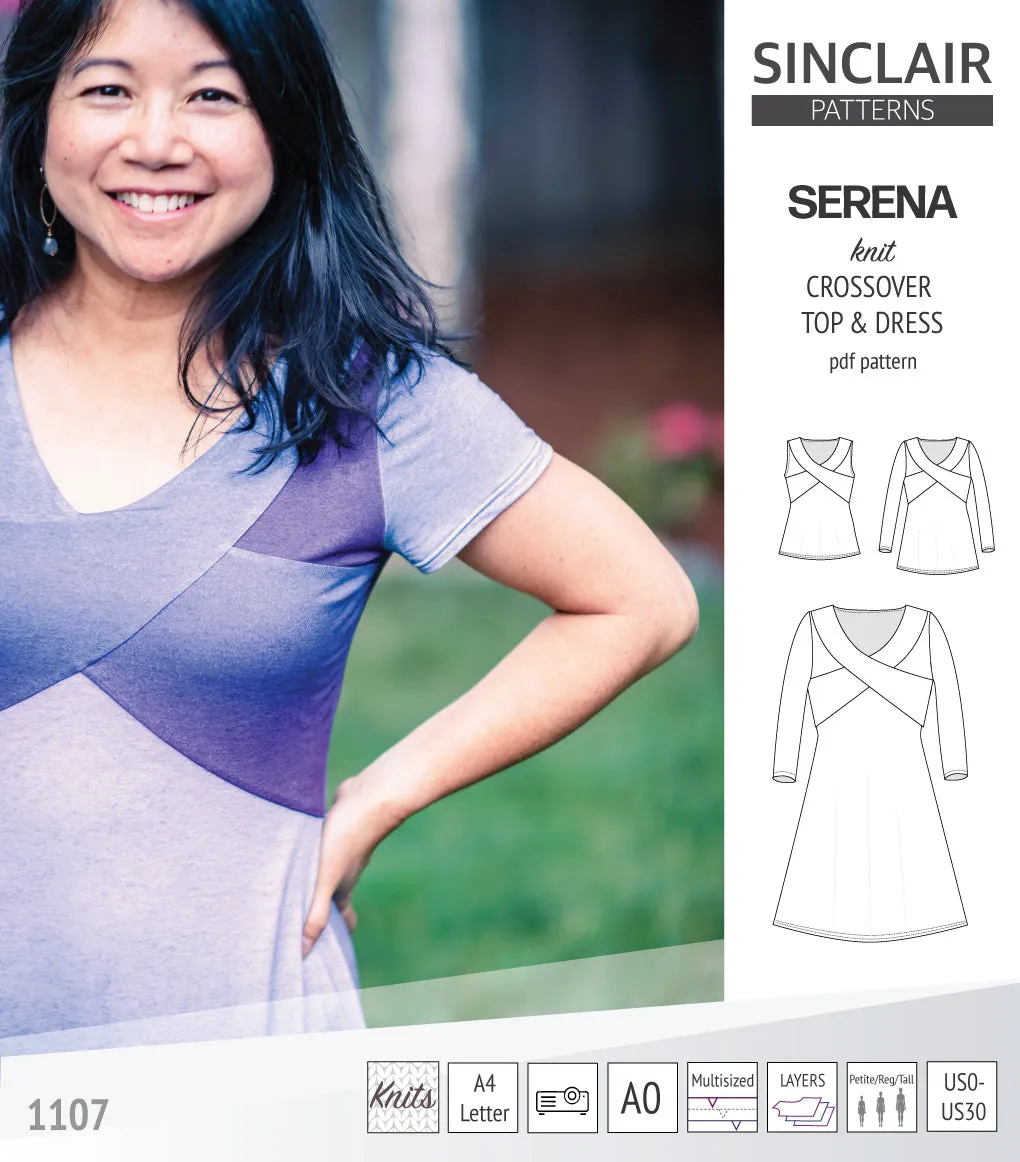 Serena crossover knit top and dress(PDF)