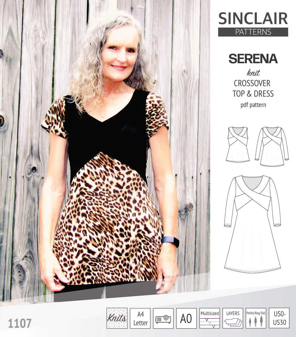 Serena crossover knit top and dress(PDF)