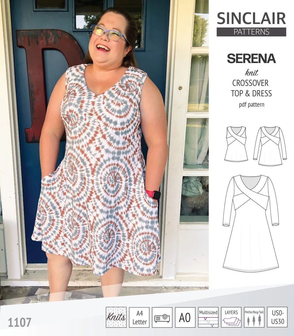 Serena crossover knit top and dress(PDF)